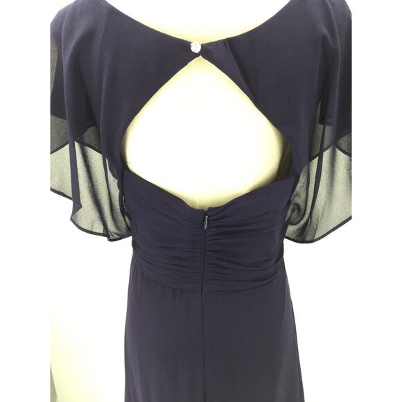 AW BRIDAL 16 2X plus dark navy blue bridesmaid formal gala party maxi NEW B24 - Picture 5 of 9